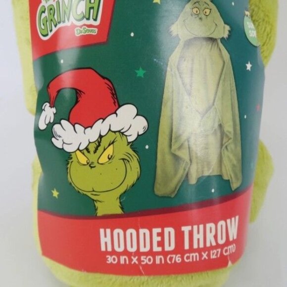 THE GRINCH Hooded Throw Blanket - Cuddly as A Cactus Soft! Dr. Suess - Picture 3 of 7